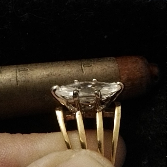 Vintage CZ GF/SS Solitaire Ring size 6 - Picture 8 of 8